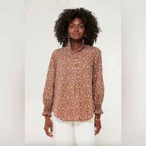 Tuckernuck Women's Brown Leopard Print Blouse XL